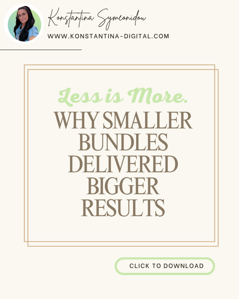 Konstantina Symeonidous blog article about Why Smaller Bundles Delivered Bigger Results