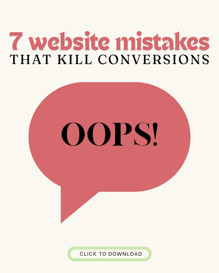 Konstantina Symeonidous blog article about 7 website mistakes that kill conversions